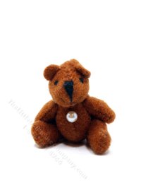 (image for) Miniature Teddy Bear with Pearl for Dollhouses