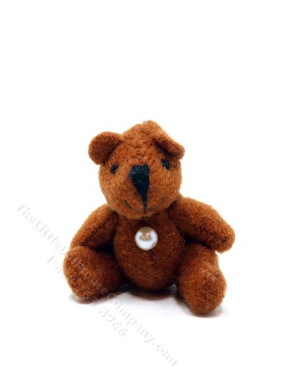 (image for) Miniature Teddy Bear with Pearl for Dollhouses