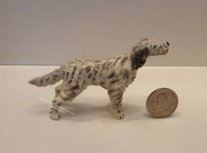 (image for) Dollhouse Scale Model English Setter Belton Dog