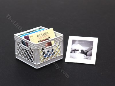 (image for) Miniature White Milk Crate for Dollhouses
