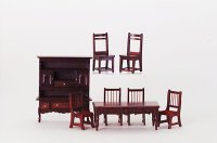(image for) Dollhouse Miniature Dining Room Set (8pc)