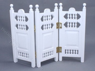 (image for) Miniature White Room Screen for Dollhouses