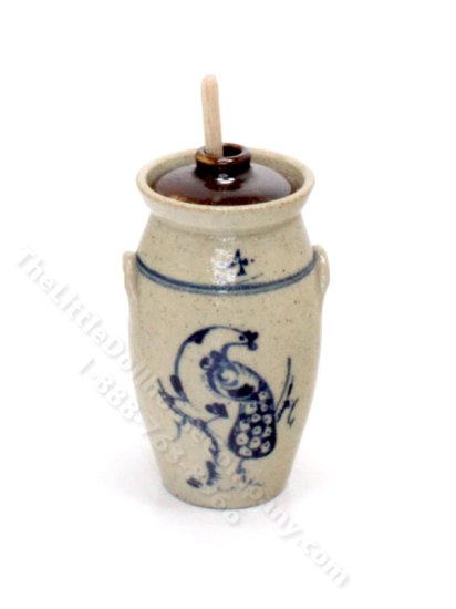 (image for) Miniature Stoneware Butter Churn by Jane Graber
