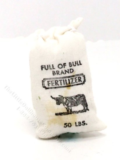 (image for) Miniature Bag of Fertilizer for Dollhouses