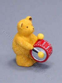 (image for) Miniature Drummer Teddy Bear for Dollhouses
