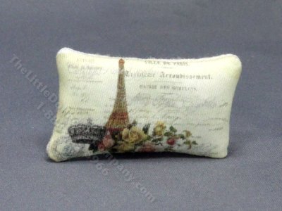 (image for) Miniature Plain Paris Pillow for Dollhouses