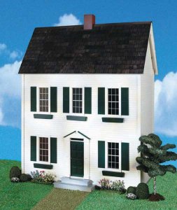 (image for) Real Good Toys 72, Quick Build Classic Colonial White Dollhouse