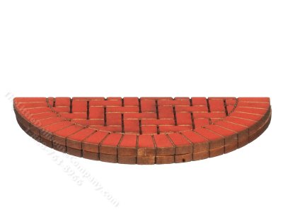 (image for) Miniature Double Door Brick Steps for Dollhouses - Round