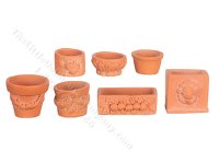 (image for) Miniature Set of 7 Assorted Terracotta Garden Pots