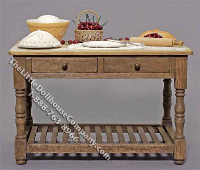 (image for) Miniature Baker's Table by Charlotte Willmott of Mouse House