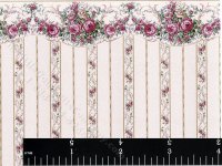 (image for) Floral Stripe Pattern Miniature Wallpaper for Dollhouses