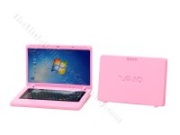(image for) Miniature Laptop Computer for Dollhouses - Pink