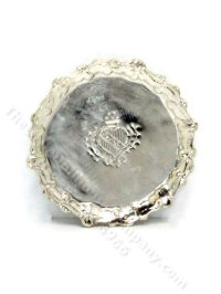 (image for) Miniature Round Silver Tray for Dollhouses