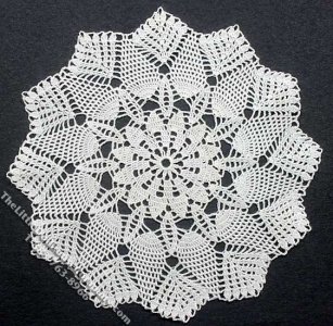 (image for) Miniature Handmade Lace Snowflake Shaped Doily for Dollhouses