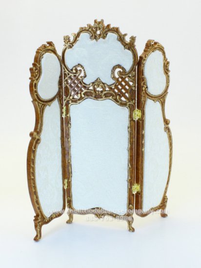 (image for) Miniature French Rococo Style Dresing Screen for Dollhouses