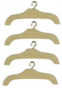 (image for) Clothes Hanger, Unfinished 4/pk