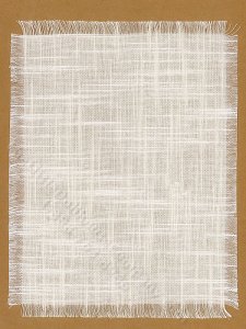(image for) Miniature Fringe Linen Rug for Dollhouses - Medium