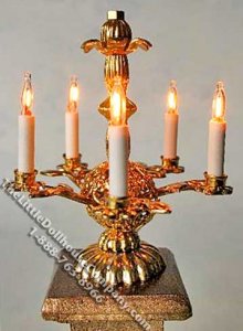 (image for) Dollhouse Scale Model 12v Daisy Candelabra