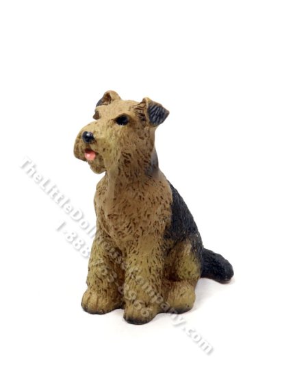 (image for) Miniature Airedale Dog for Dollhouses