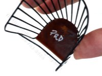(image for) Miniature Black Bride's Veil Stool w/ Leather Seat Pad by PRD Miniatures