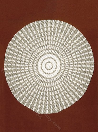 (image for) Miniature Round Grey Starburst Rug for Dollhouses