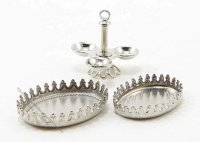 (image for) Miniature Fluted Relish Dish With 2 Trays For Dollhouses