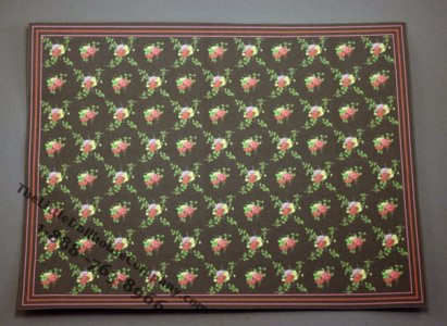 (image for) Dollhouse Scale Model Roses on Black Background Carpet