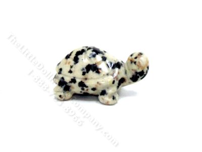 (image for) Miniature Carved Dalmatian Stone Turtle