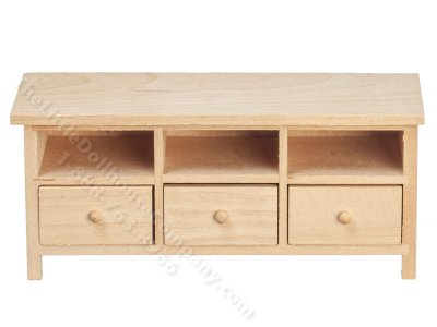 (image for) Miniature Side Cabinet for Dollhouses, Unfinished