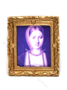 (image for) Miniature Portrait of Catherine of Aragon for Dollhouses