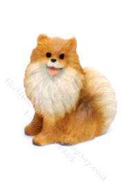 (image for) Miniature Red Pomeranian for Dollhouses