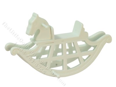 (image for) Miniature Rocking Horse for Dollhouses - Blue