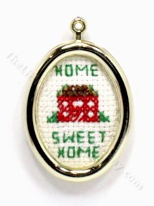 (image for) Miniature "Home Sweet Home" Cross Stitch for Dollhouses
