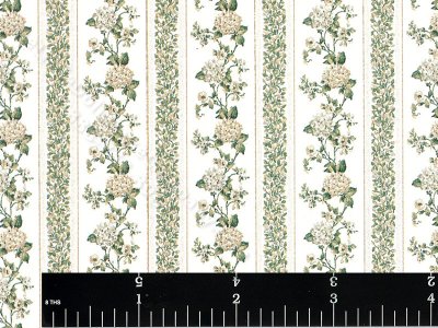 (image for) Kismet Stripe Pattern Miniature Wallpaper for Dollhouses - White