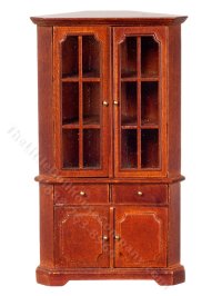 (image for) Miniature Mission Corner Cabinet - Walnut