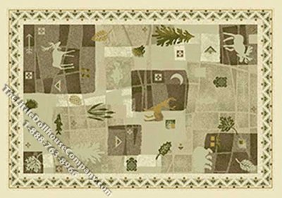 (image for) Dollhouse Scale Model Medium Sized "Outdoors" Themed Rug