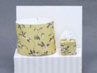 (image for) Miniature Yellow Waste Paper Basket & Tissue Box for Dollhouses