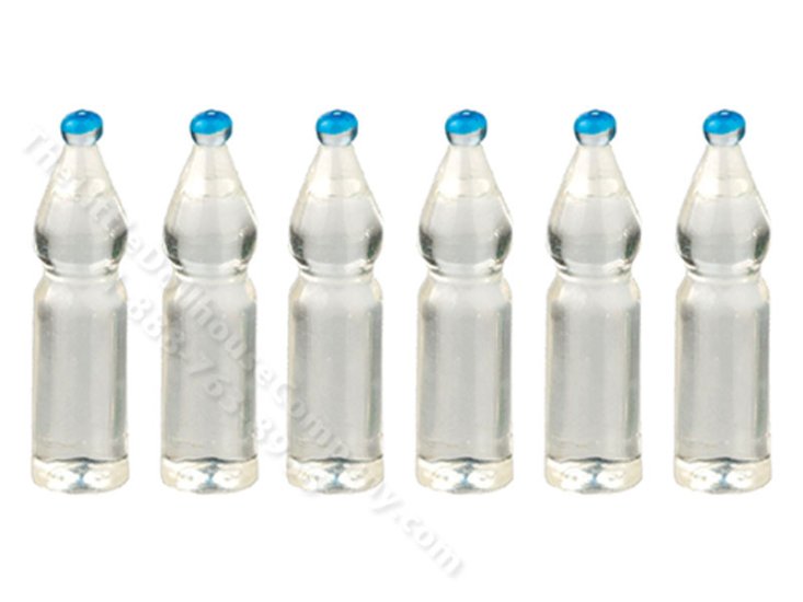 (image for) Miniature Set of 6 Water Bottles for Dollhouses