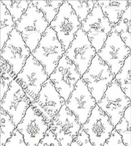 (image for) Lauren Trellis Pattern Miniature Wallpaper for Dollhouses