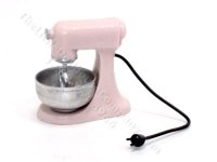 (image for) Miniature Pink Stand Mixer With Bowl For Dollhouses