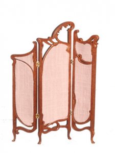 (image for) Miniature Art Nouveau Style Dresing Screen for Dollhouses