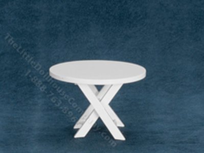 (image for) Miniature White Outdoor Table for Dollhouses