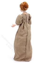 (image for) Miniature Porcelain Regency Lady in Brown