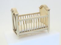 (image for) Miniature Unfinished Crib for Dollhouses