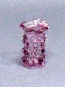 (image for) Miniature Beaded Purple Glass Vase for Dollhouses