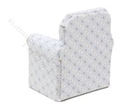 (image for) 1:24 Scale Miniature Sugar Squares Armchair for Dollhouses - Blue