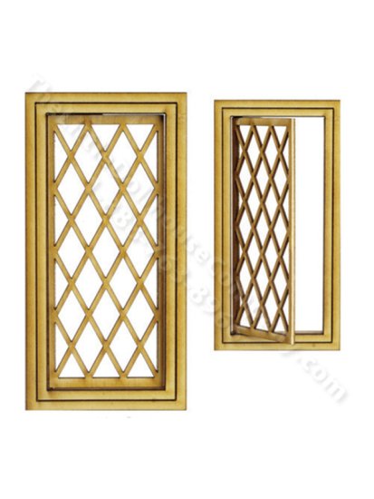 (image for) Miniature Casement Diamond Pattern Window