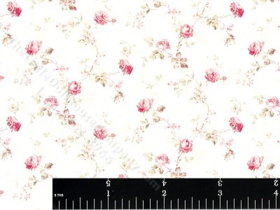 (image for) Rose Vine Pattern Miniature Wallpaper for Dollhouses