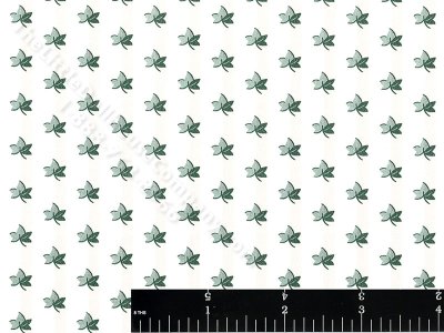 (image for) Leaves on Stripe Miniature Wallpaper for Dollhouses
