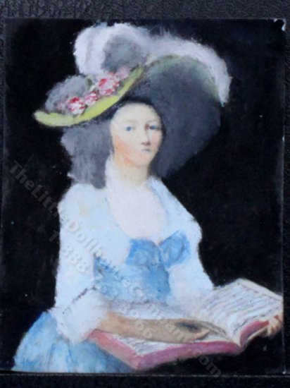 (image for) Miniature Portrait of a Lady Reading by Larry Morganti